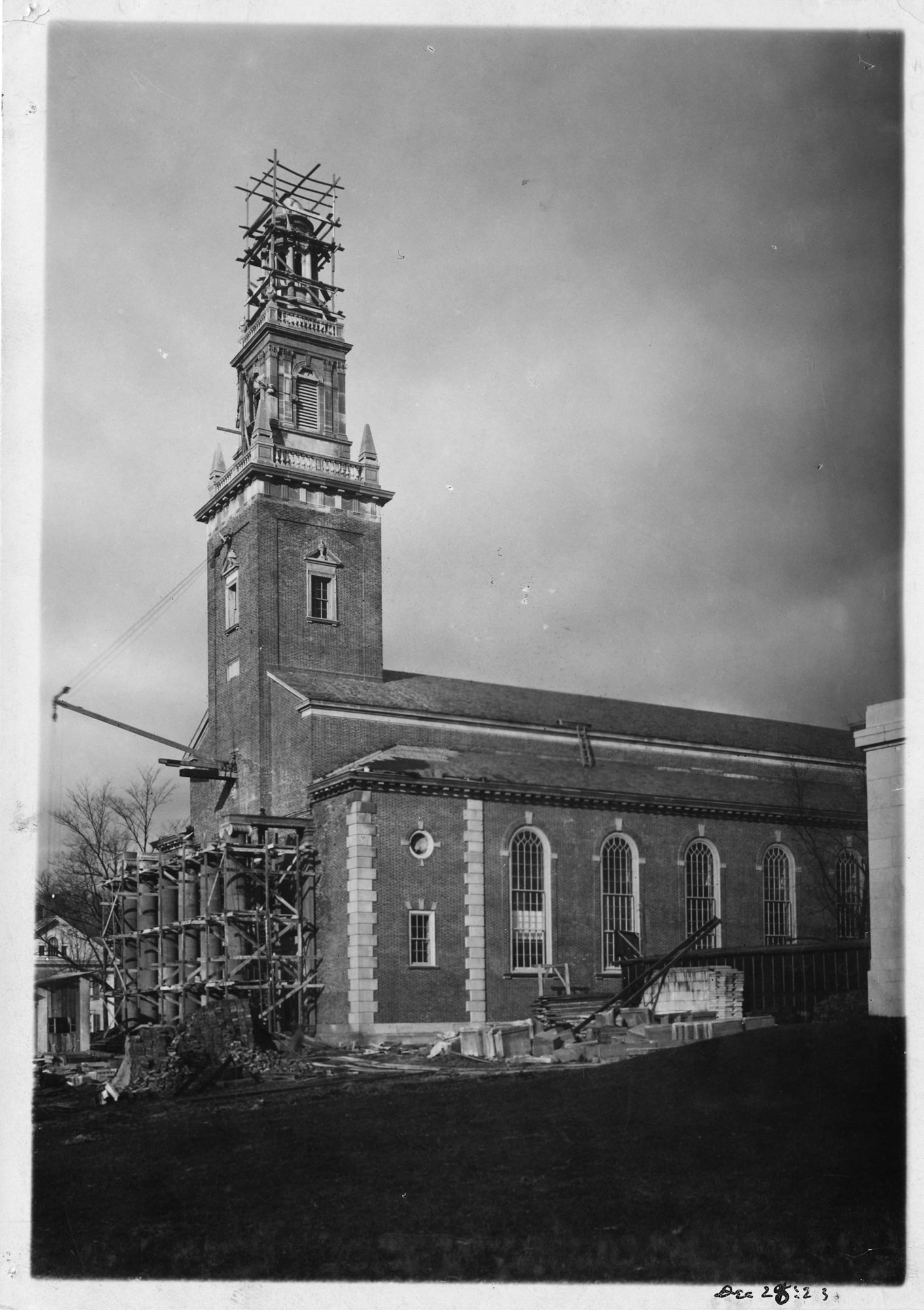 Swasey Chapel under construction