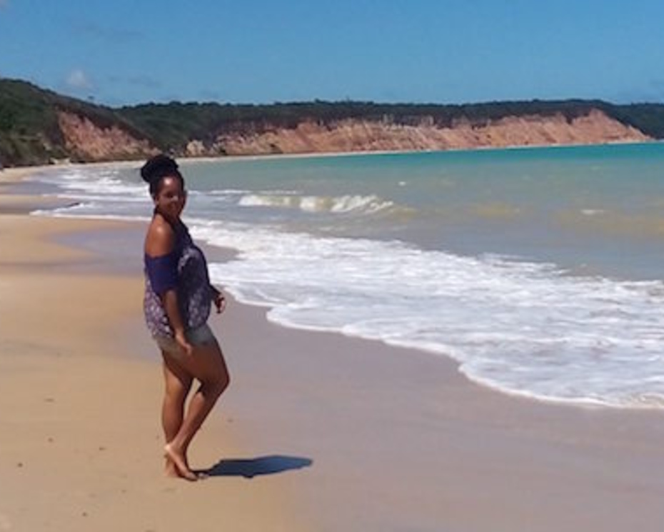 Michelle Agunloye on the beach