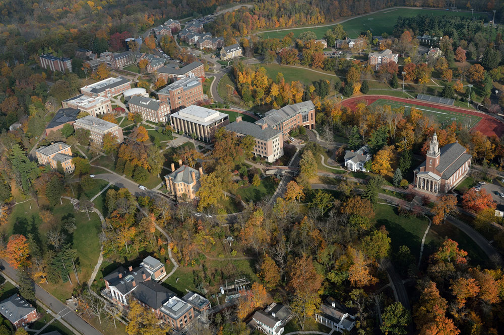 Aerial Drone Photo of Denison Campus