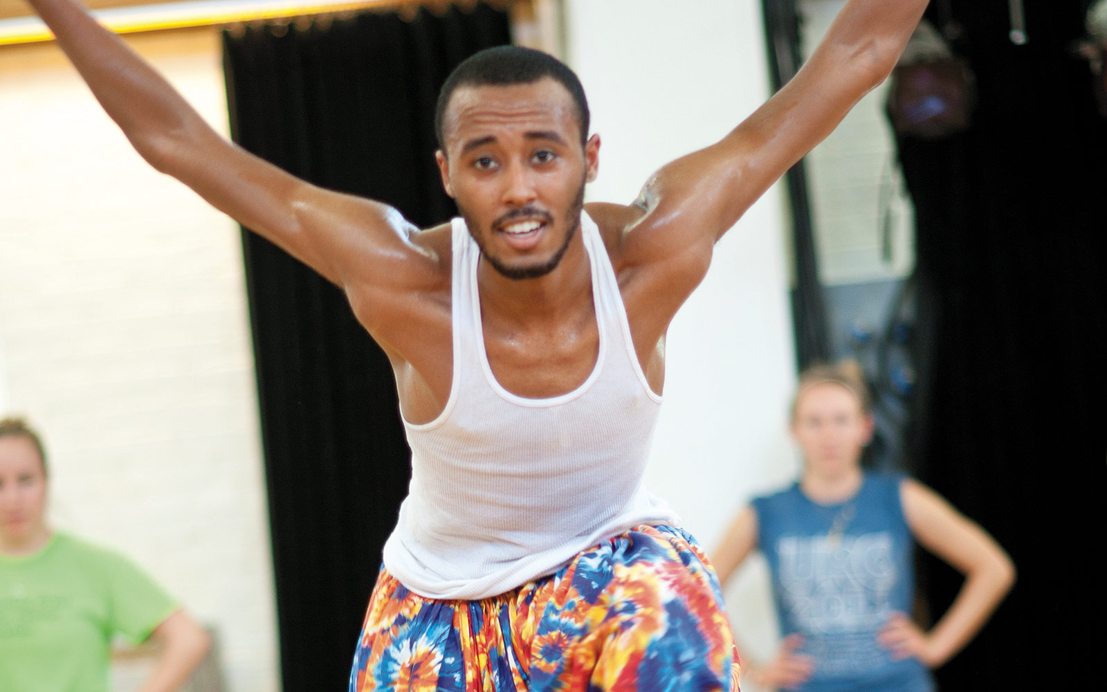 This photo was taken in an African Dance class, our first assigned shoot on campus. The dancers were so energetic.
