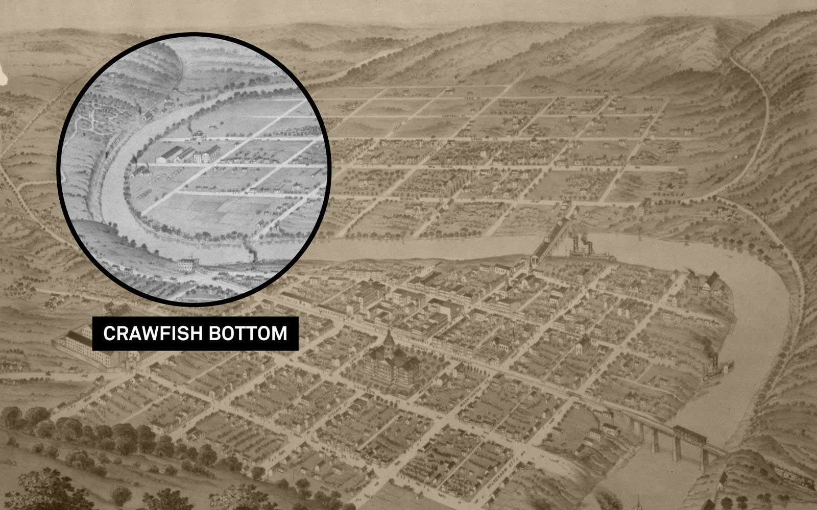 In the 1870's Frankfort newspapers began to use the nickname "Crawfish Bottom" to label what they previously called "the lower part of the city." No one can be sure where the name came from, but "Crawfish" likely stemmed from the crayfish t…