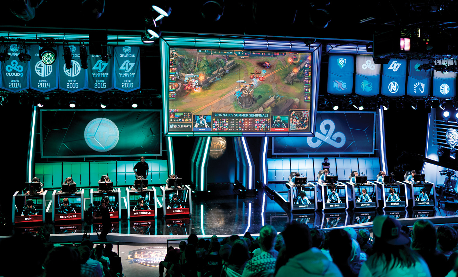 Cloud9 takes on Immortals in the 2016 Summer Semifinals of the North American League of Legends Championship Series (NA LCS) Summer Split at the NA LCS Studio in Los Angeles, California.