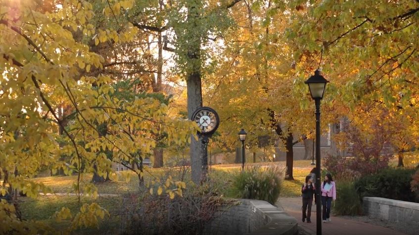 Photo of Denison University campus in the fall