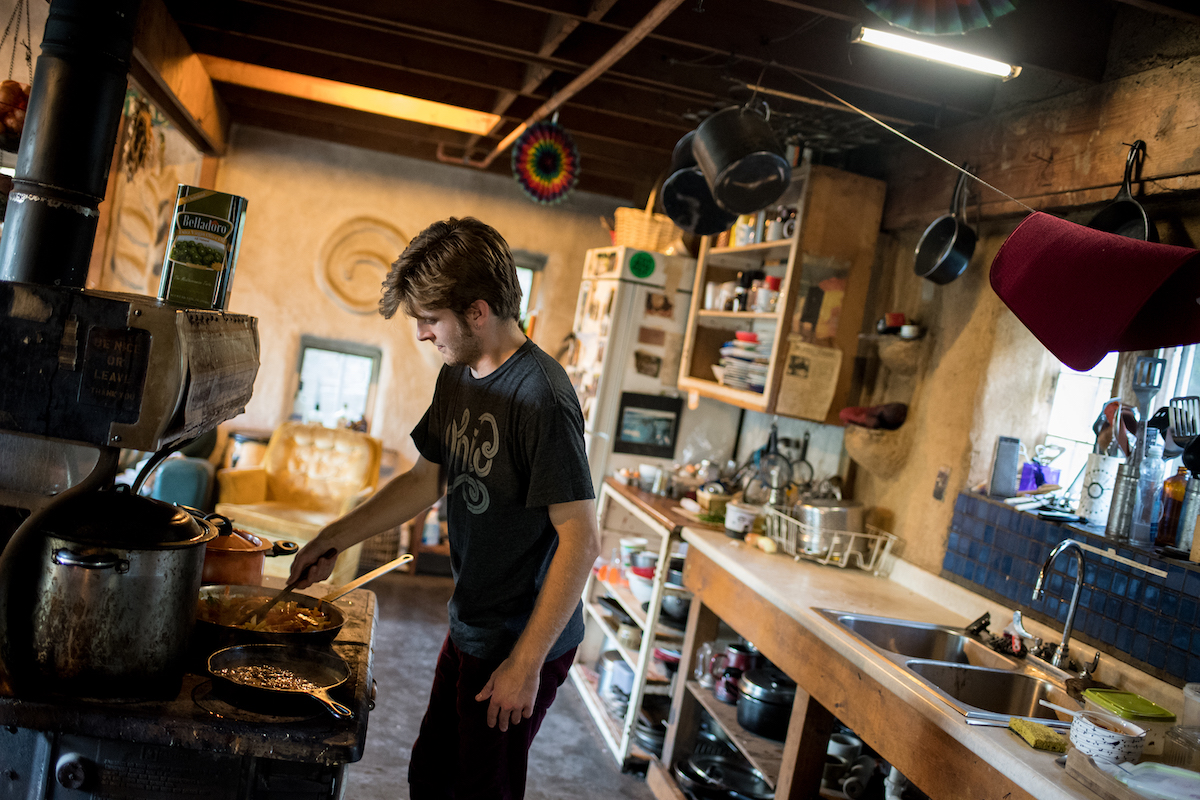 Cooking a meal at The Homestead