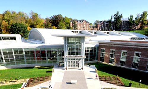 The entrance of the Mitchell Center