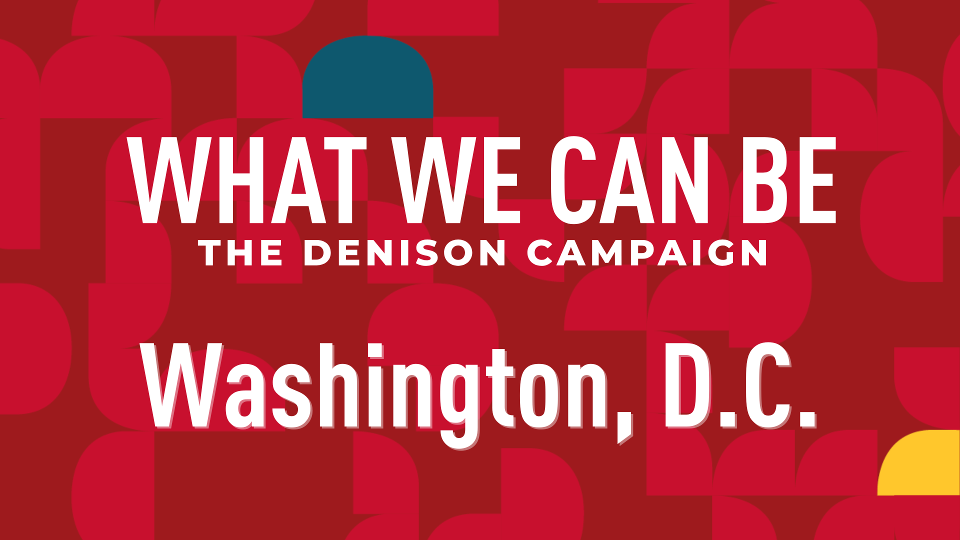 Washington, D.C.: What We Can Be | Tuesday, March 31, 2026 at 6:00 PM EST