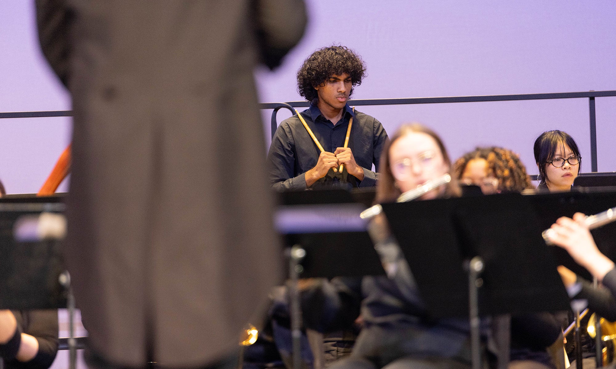 Musicians playing instruments