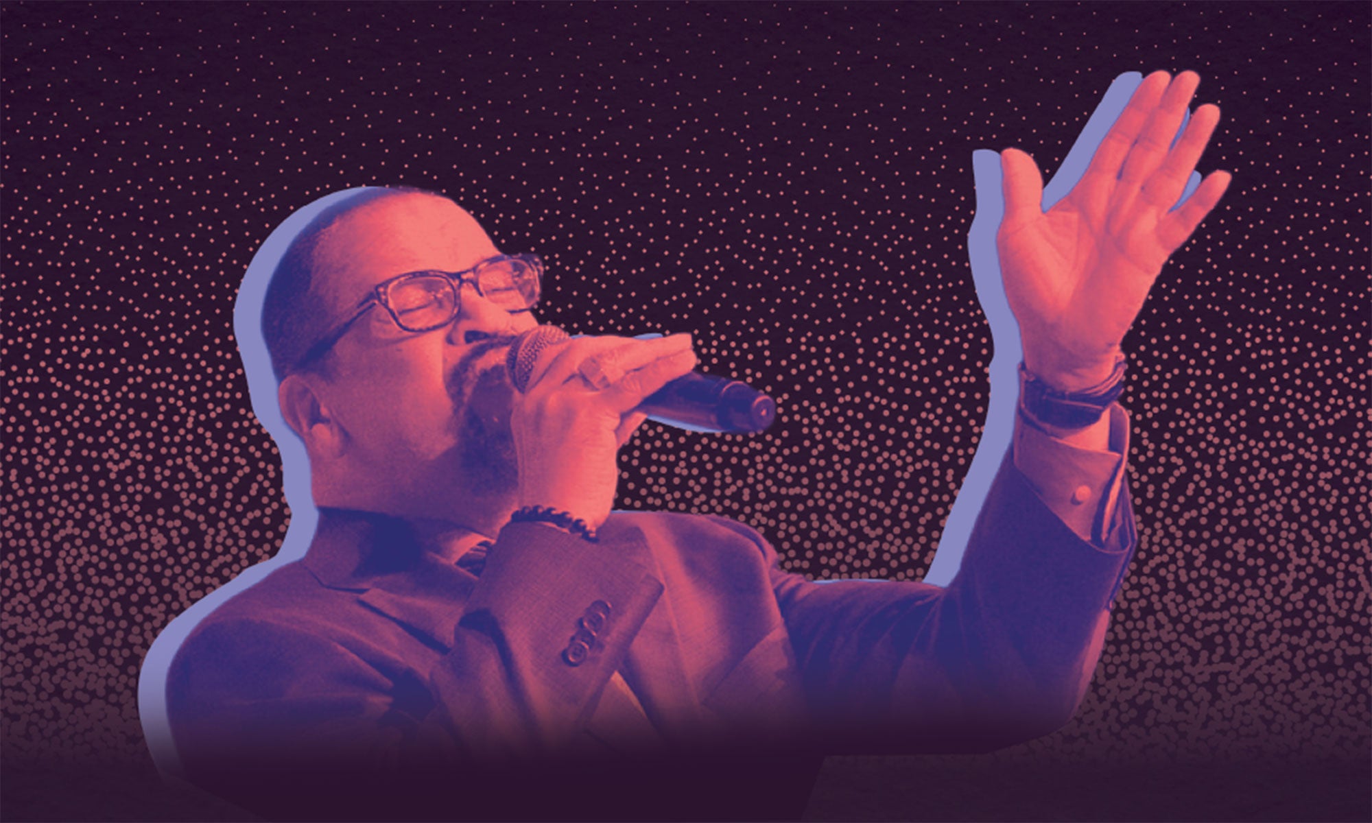 man singing gospel music