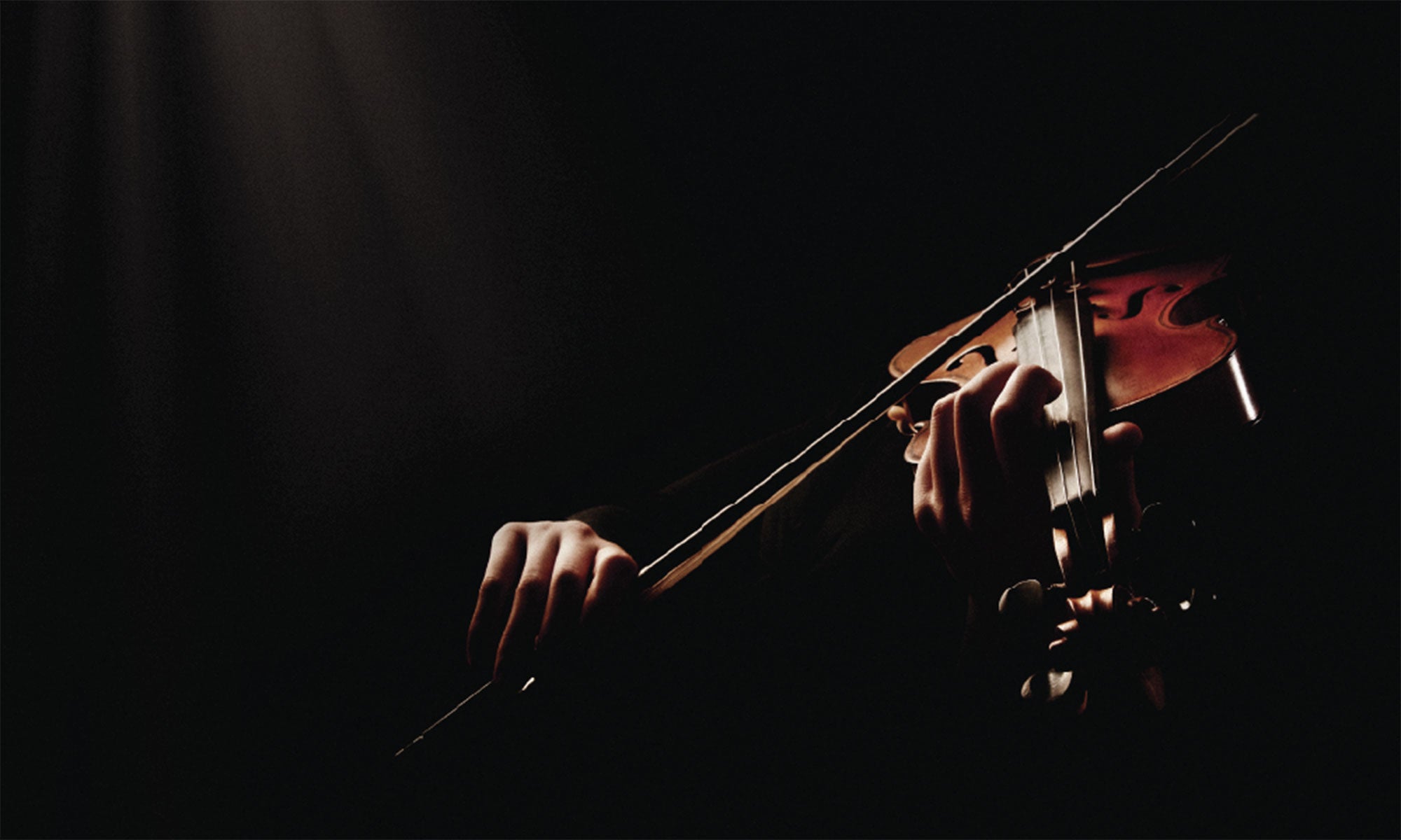 Orchestra playing music