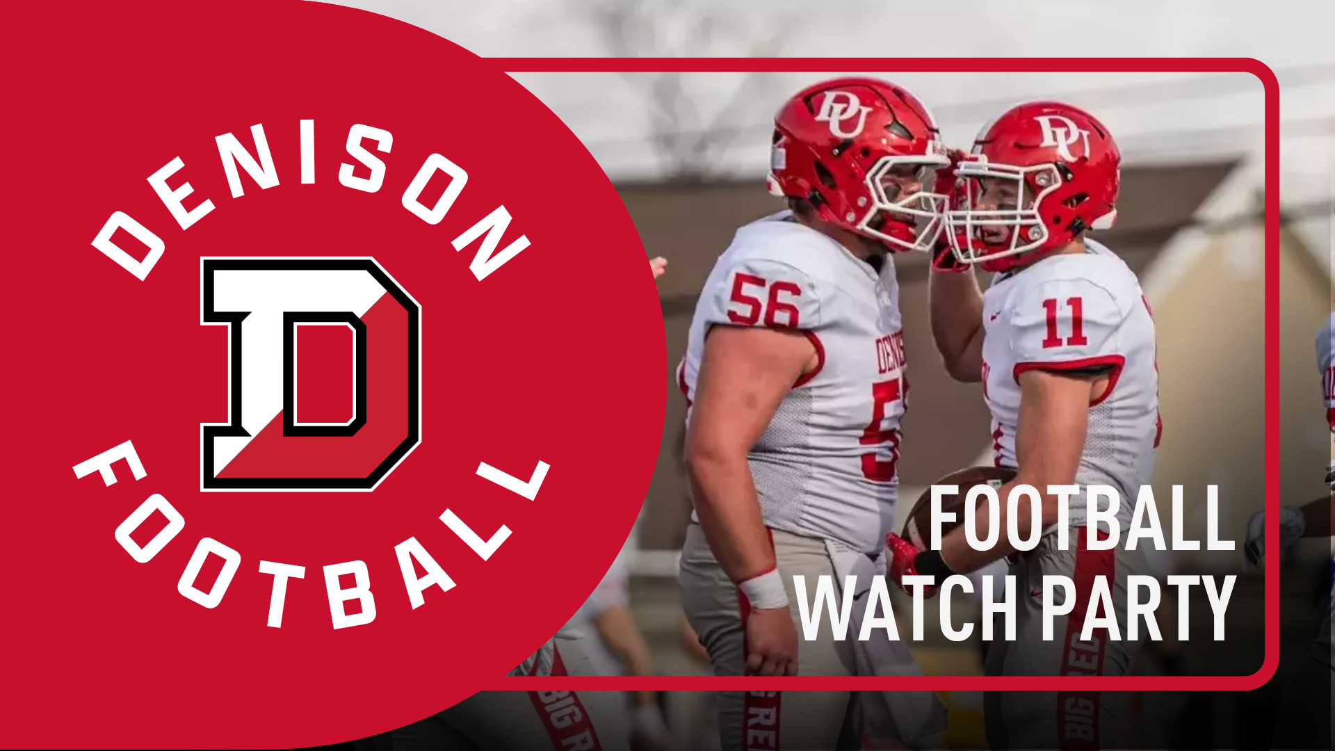 Denison Football Watch Party | Saturday, October 24, 2026 at 3:30 PM EDT