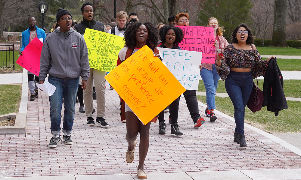Student antiracism march