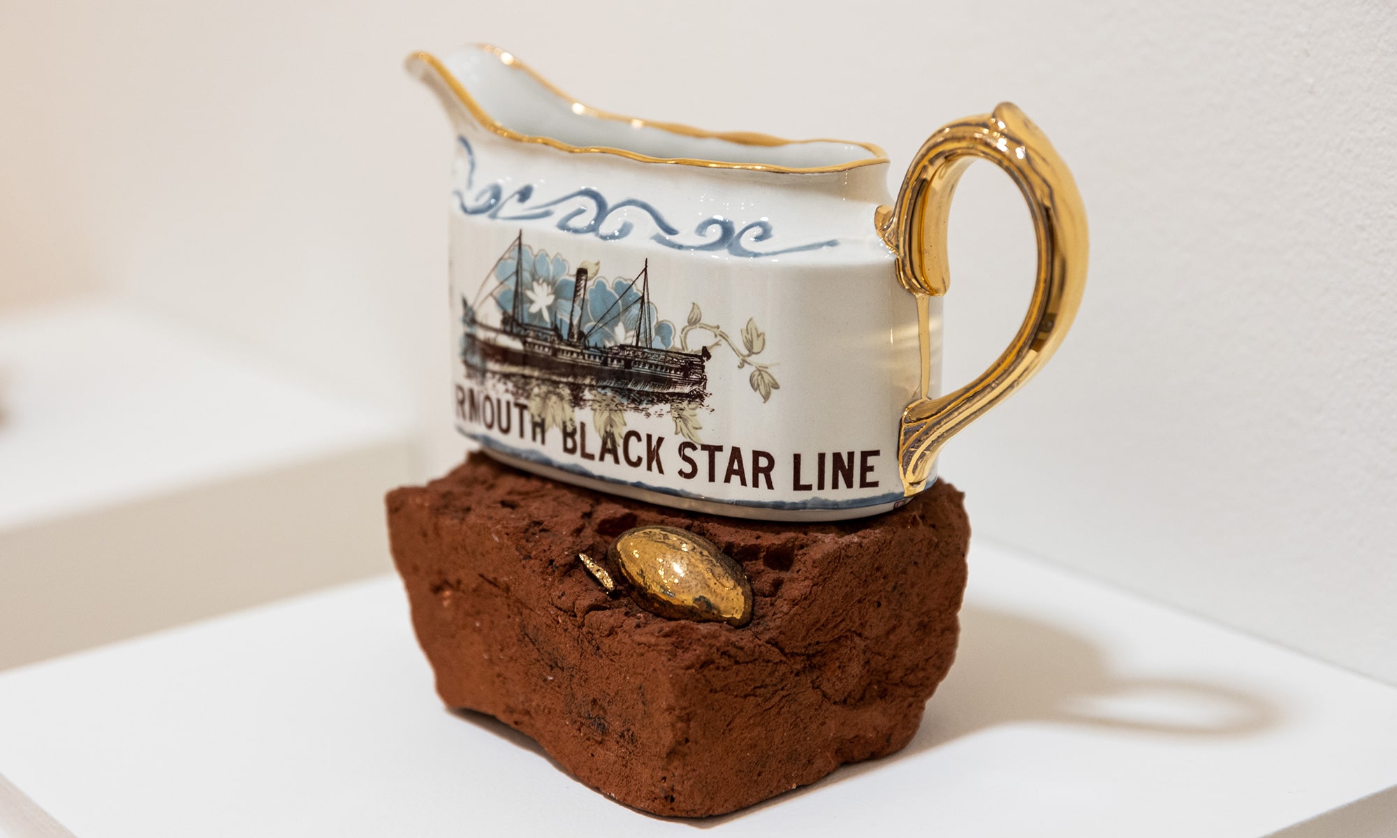 (Untitled) Black Star Line Gravy Boat on Brick
