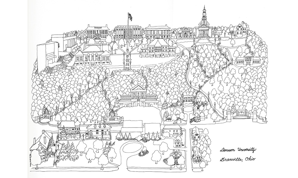Drawing of Granville, Ohio