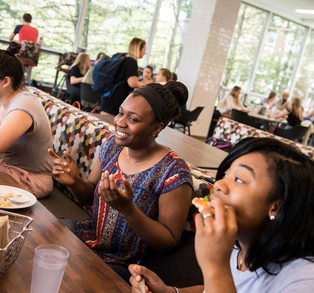 Students at the dining hall