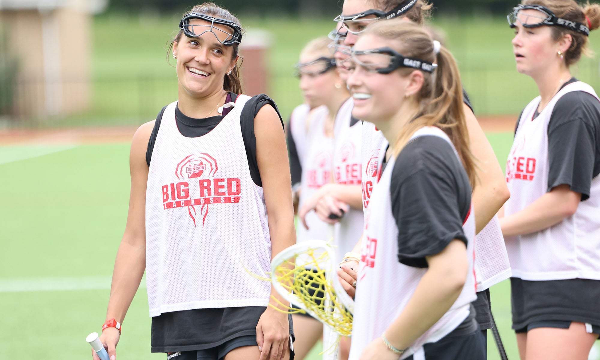 Lacrosse team practicing.
