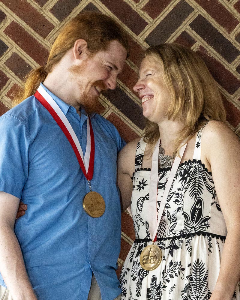Noah Chartier ’25 and his mother, Tanya Harman Chartier ’93