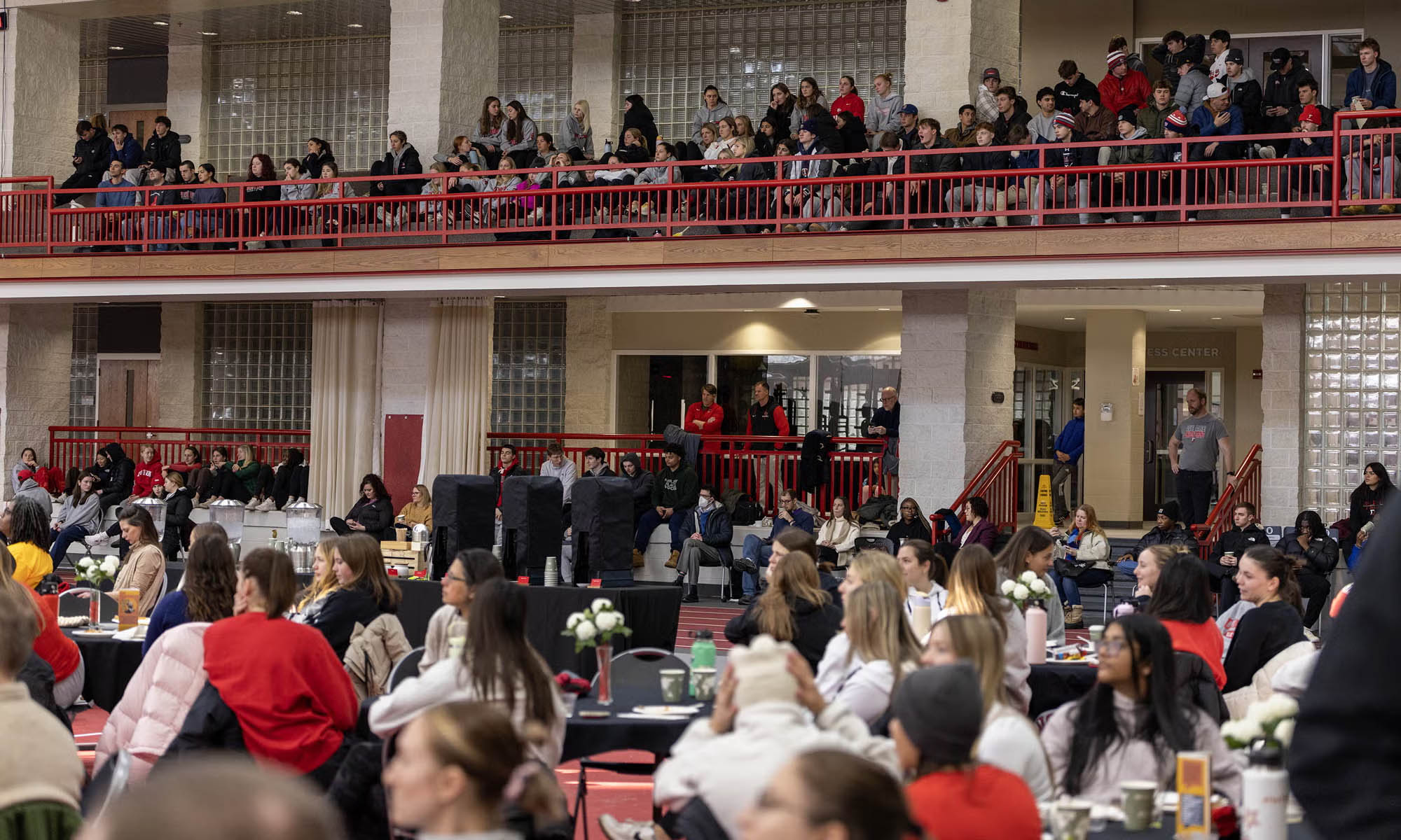 A crowd of Denison students fill the Mitchell Center during the MLK Celebration.