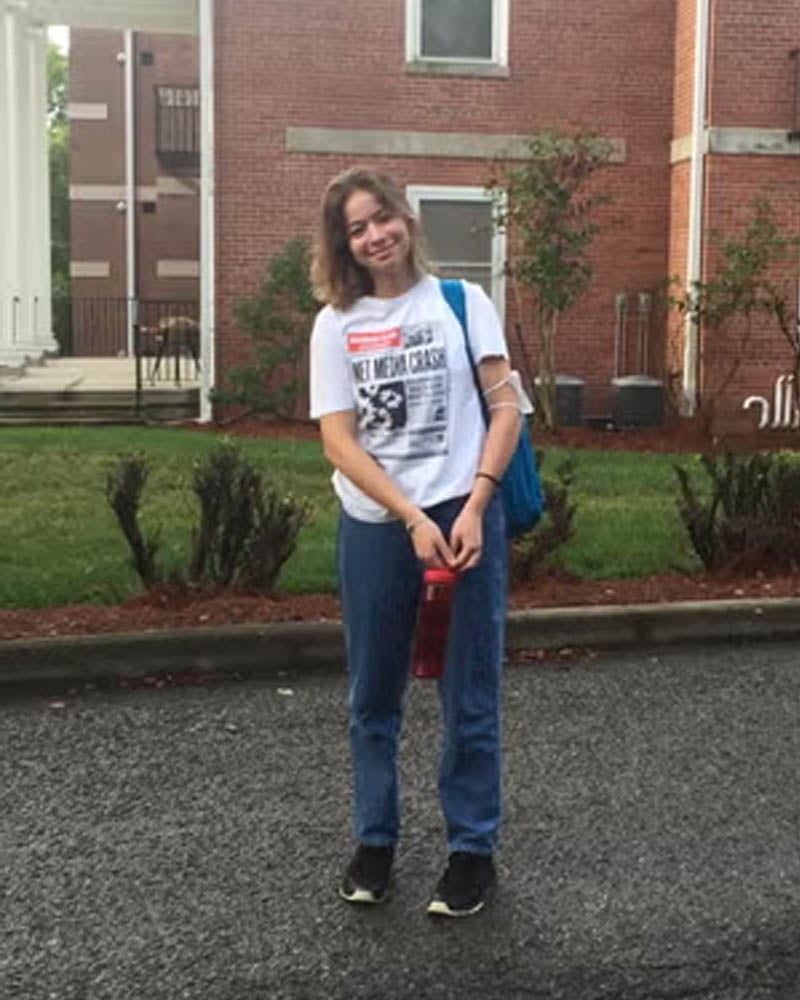 Beril Gültekin stands outside Beta.