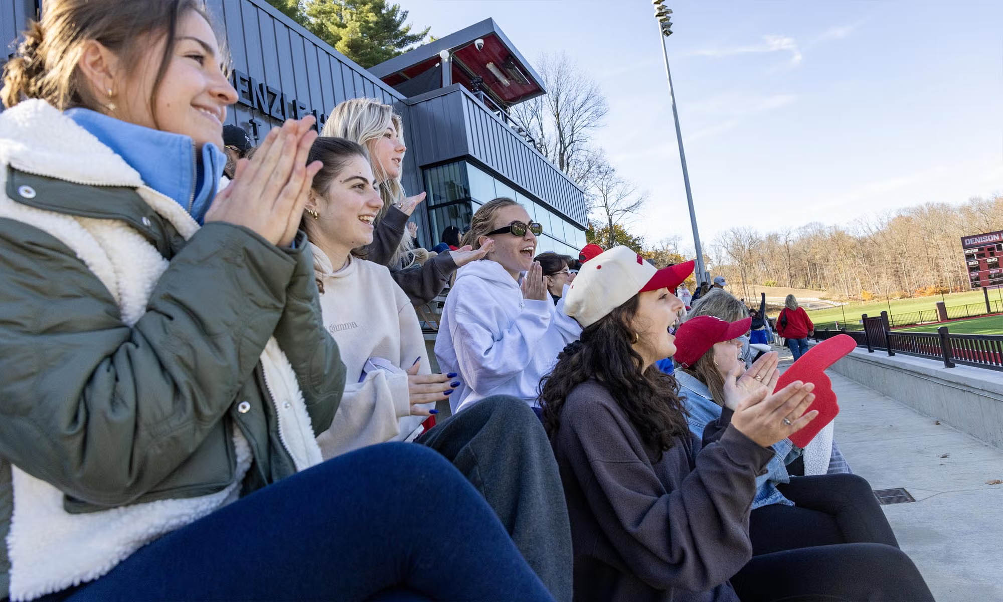 Denisonians cheering in  Kienzle-Hylbert Stadium.