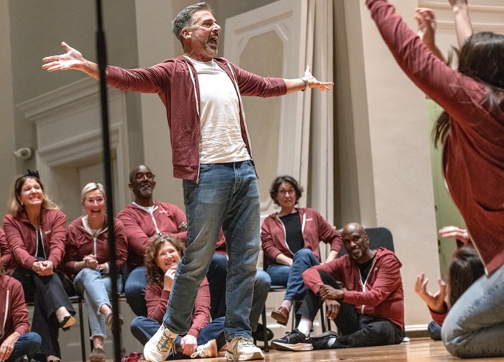 Steve Carell ’84 performs with fellow alumni from the Denison Burpee’s Seedy Theatrical Company