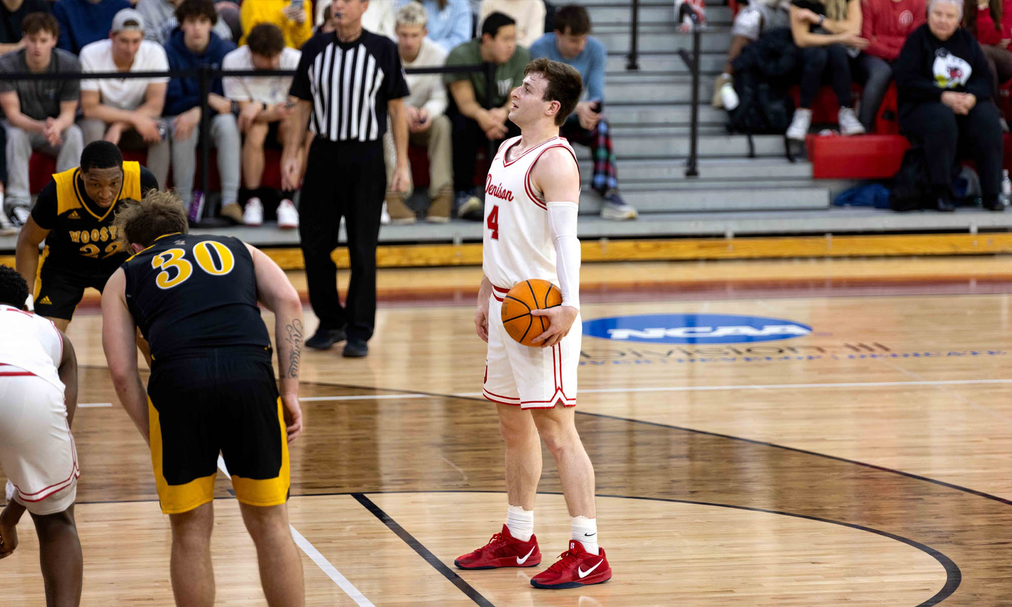 Darren Rubin stands at the free-throw line.