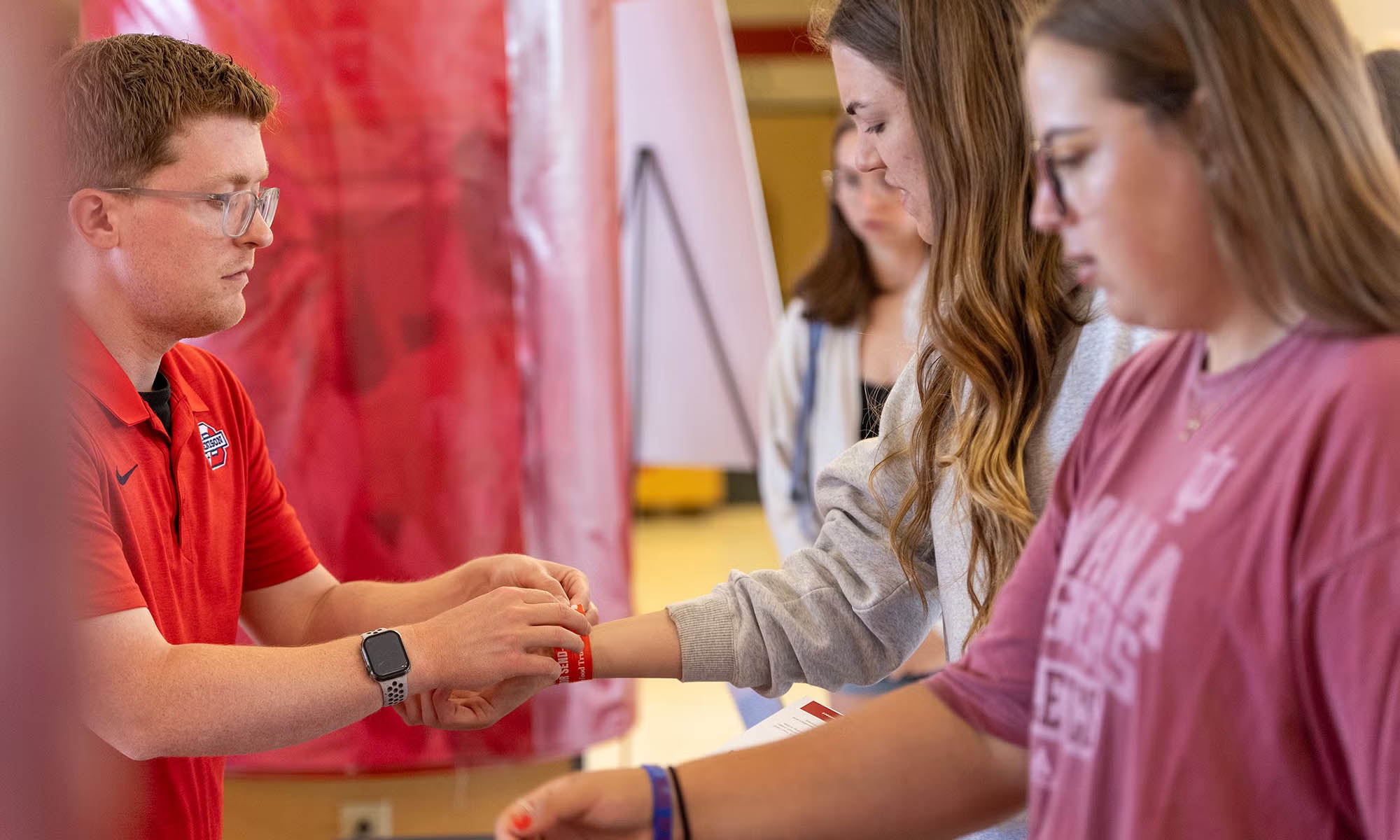 Picking up activity wrist bands