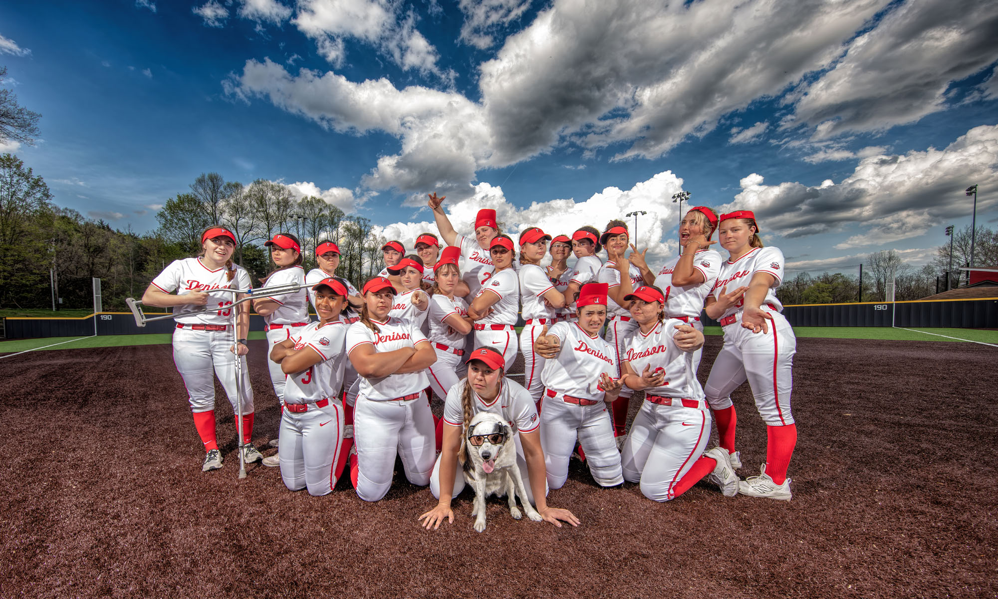 Team photo of Denison softball team