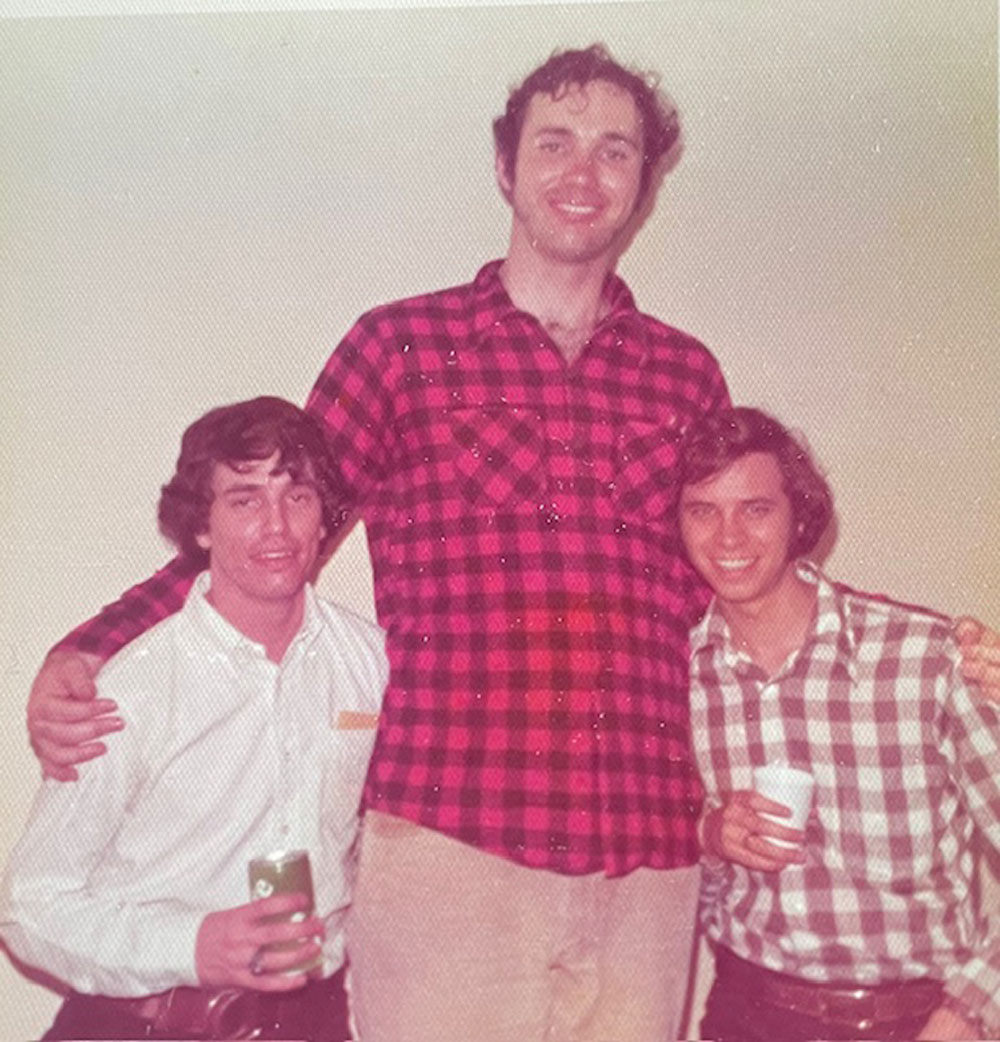 Young Gary with friends