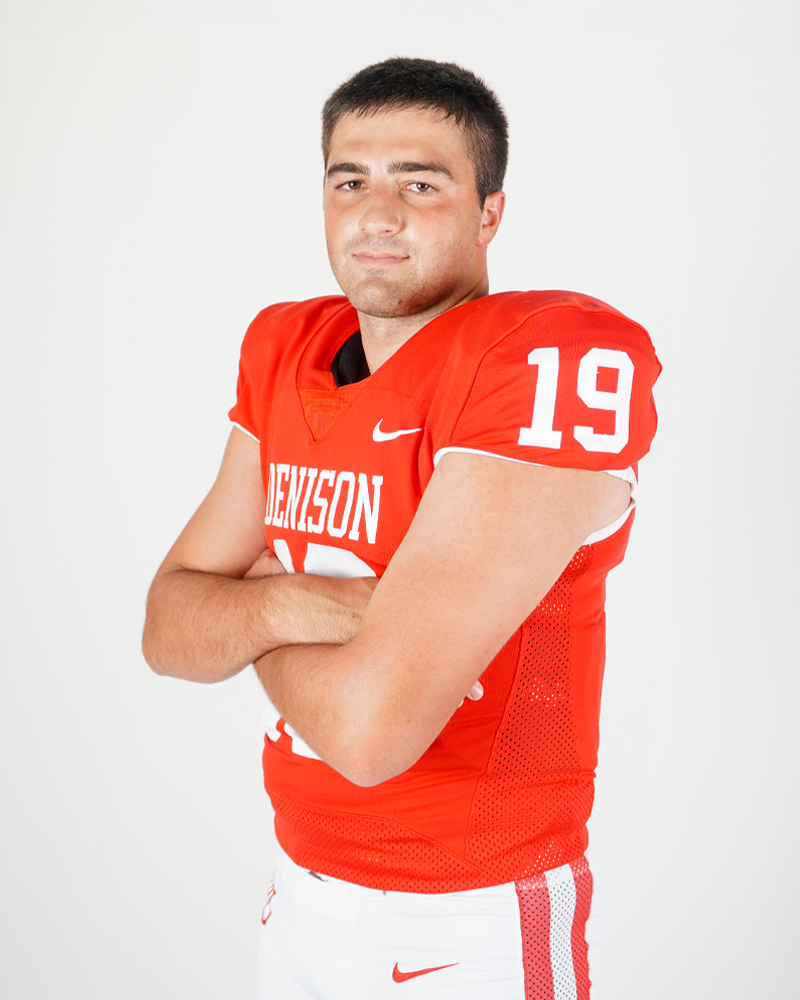 Photo of Tyler Green in his Denison football uniform.