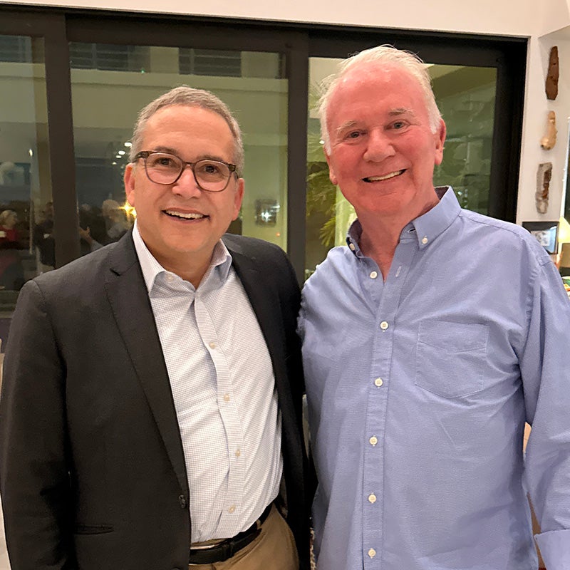 Photo of Adam Weinberg and Rick Renstermacher '73