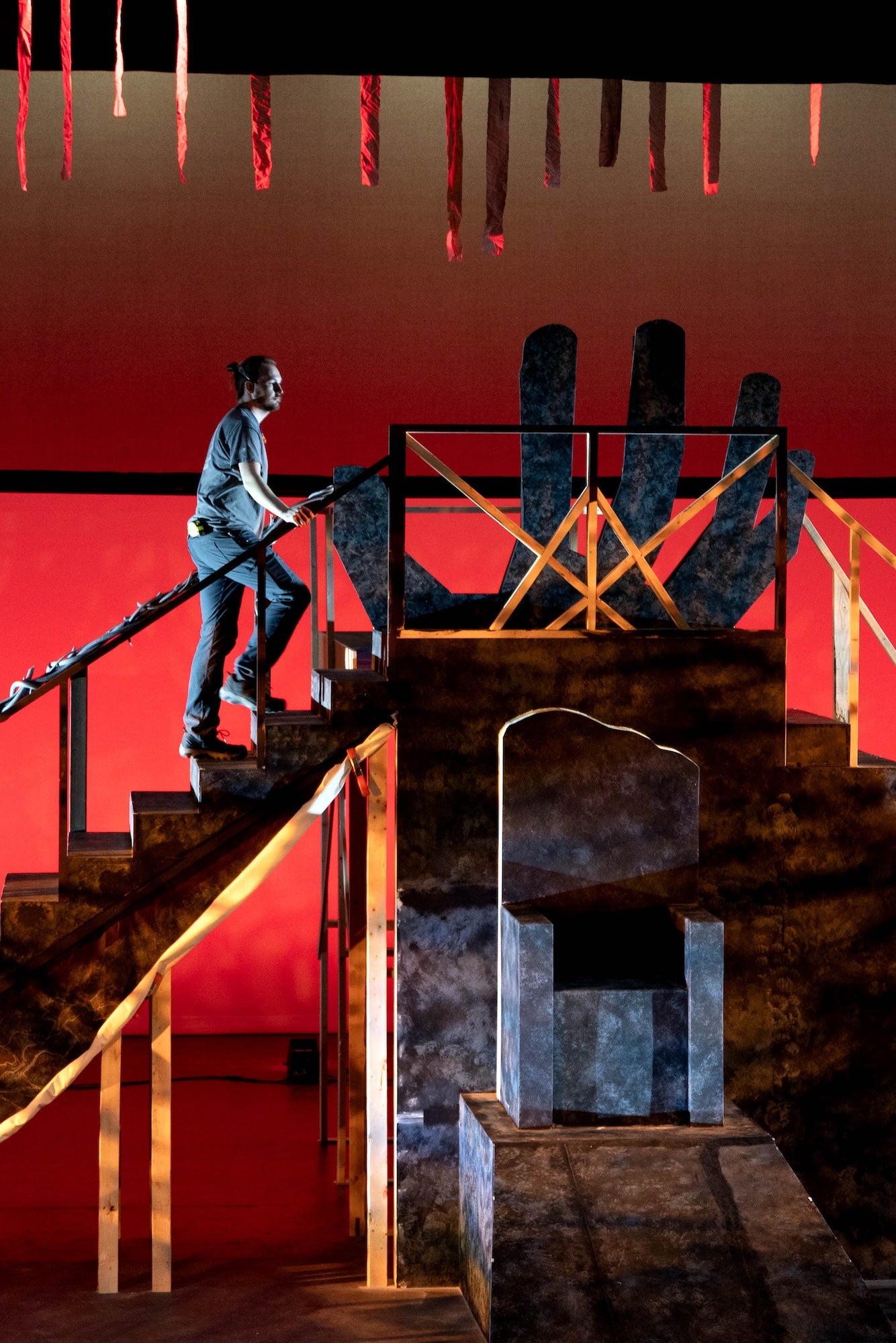 Behind the scenes on the set of Macbeth