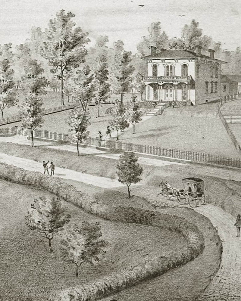 Illustration of Fletcher O. Marsh’s home, now the location of Reese House.