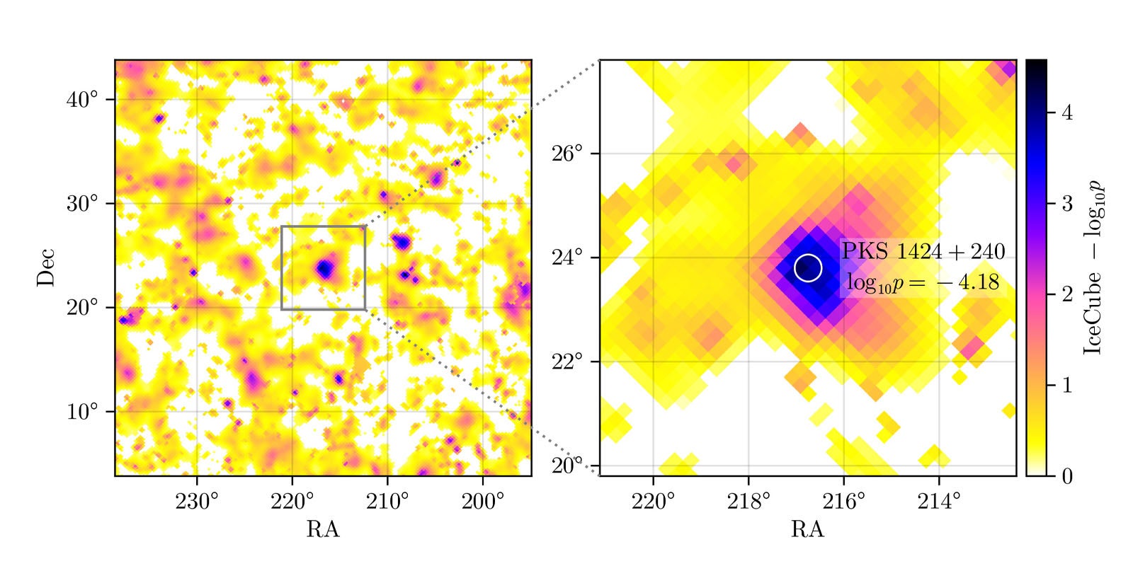 Images and zoomed image of a jet map