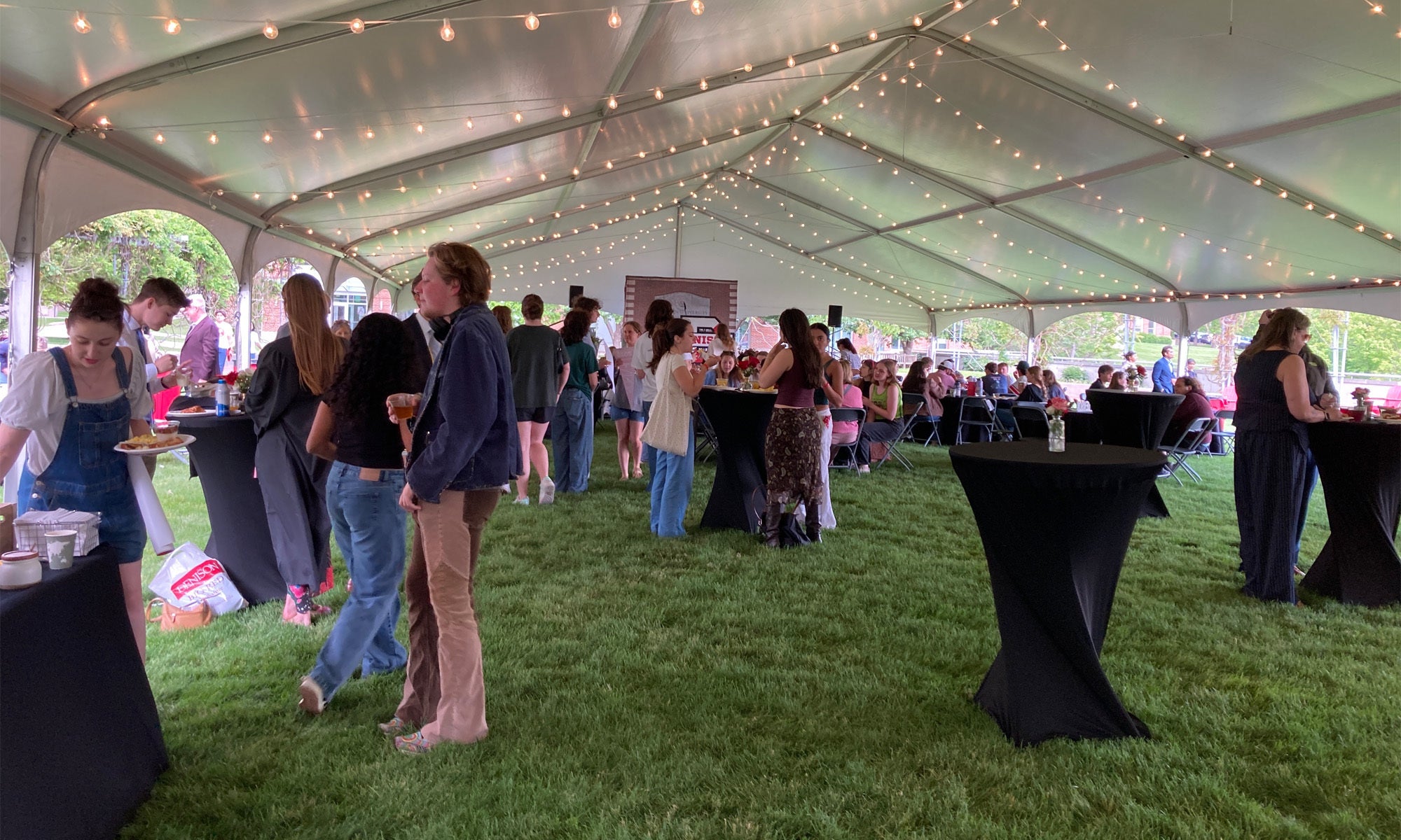 Seniors socialize at the Student Life brunch at Denison.