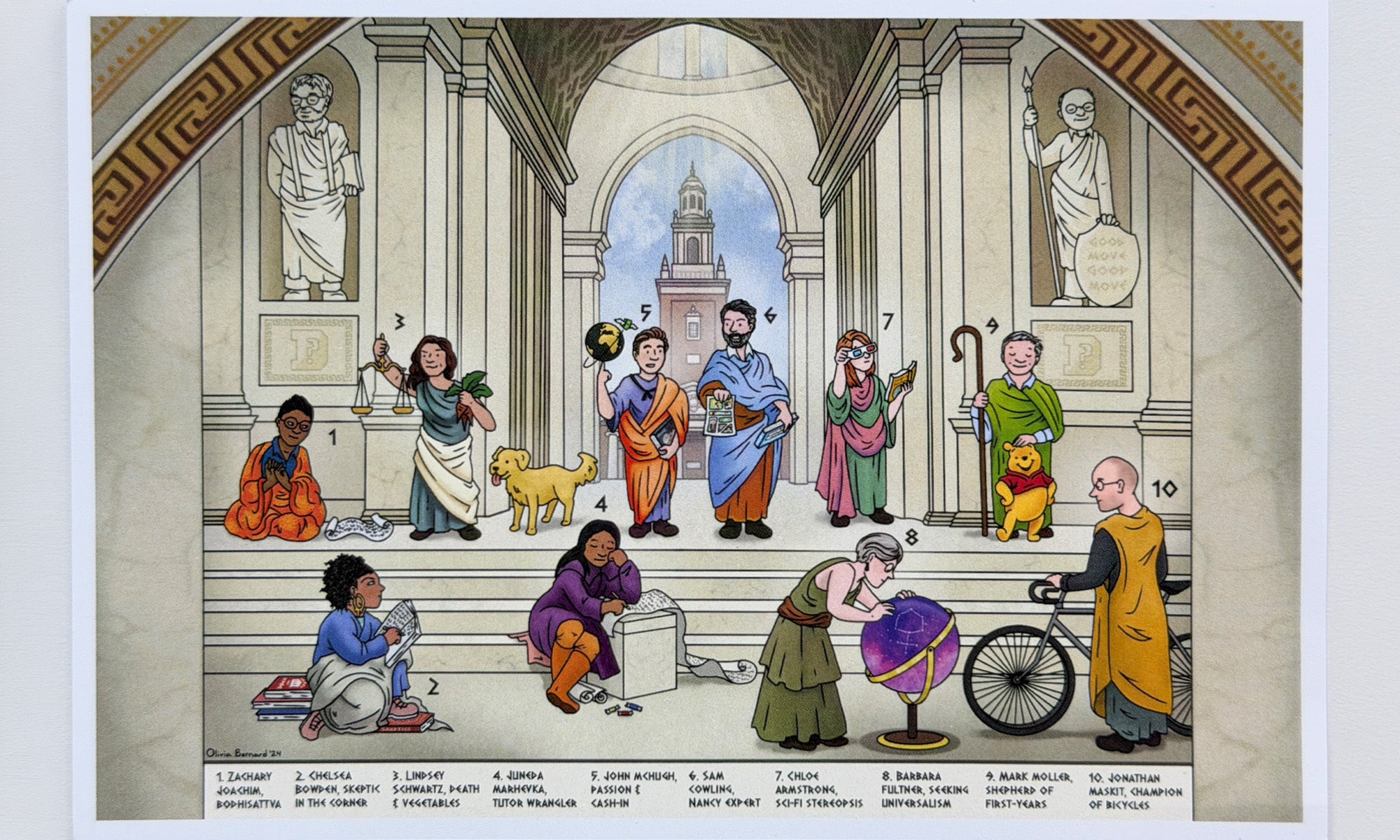 The image created by a former Denison student for philosophy faculty.
