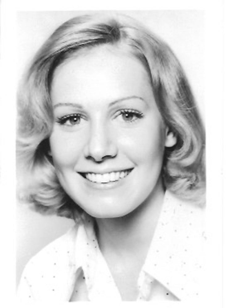 Black and white photo of Karen Kendig circa 1973