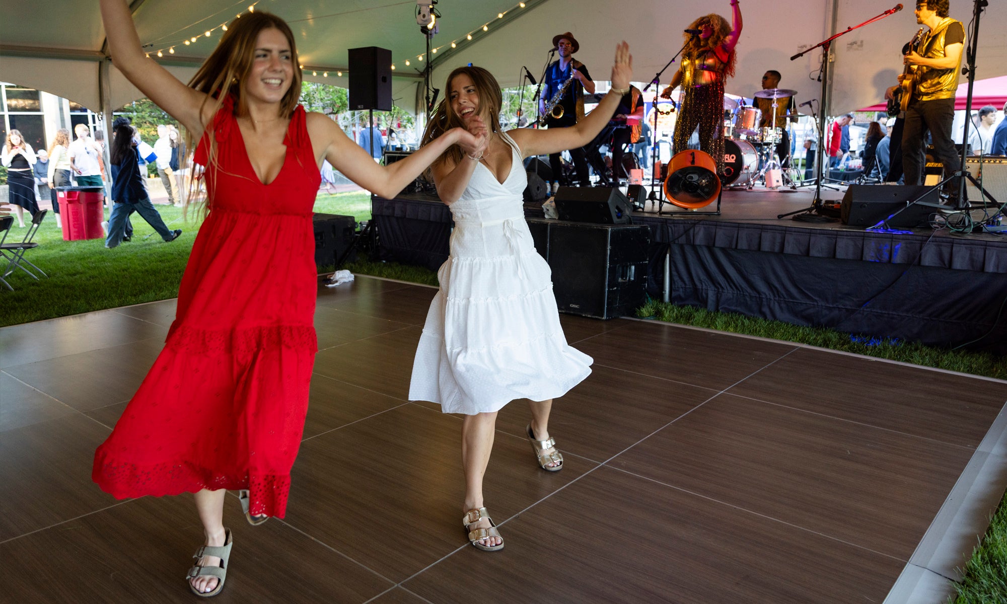 Dancing students