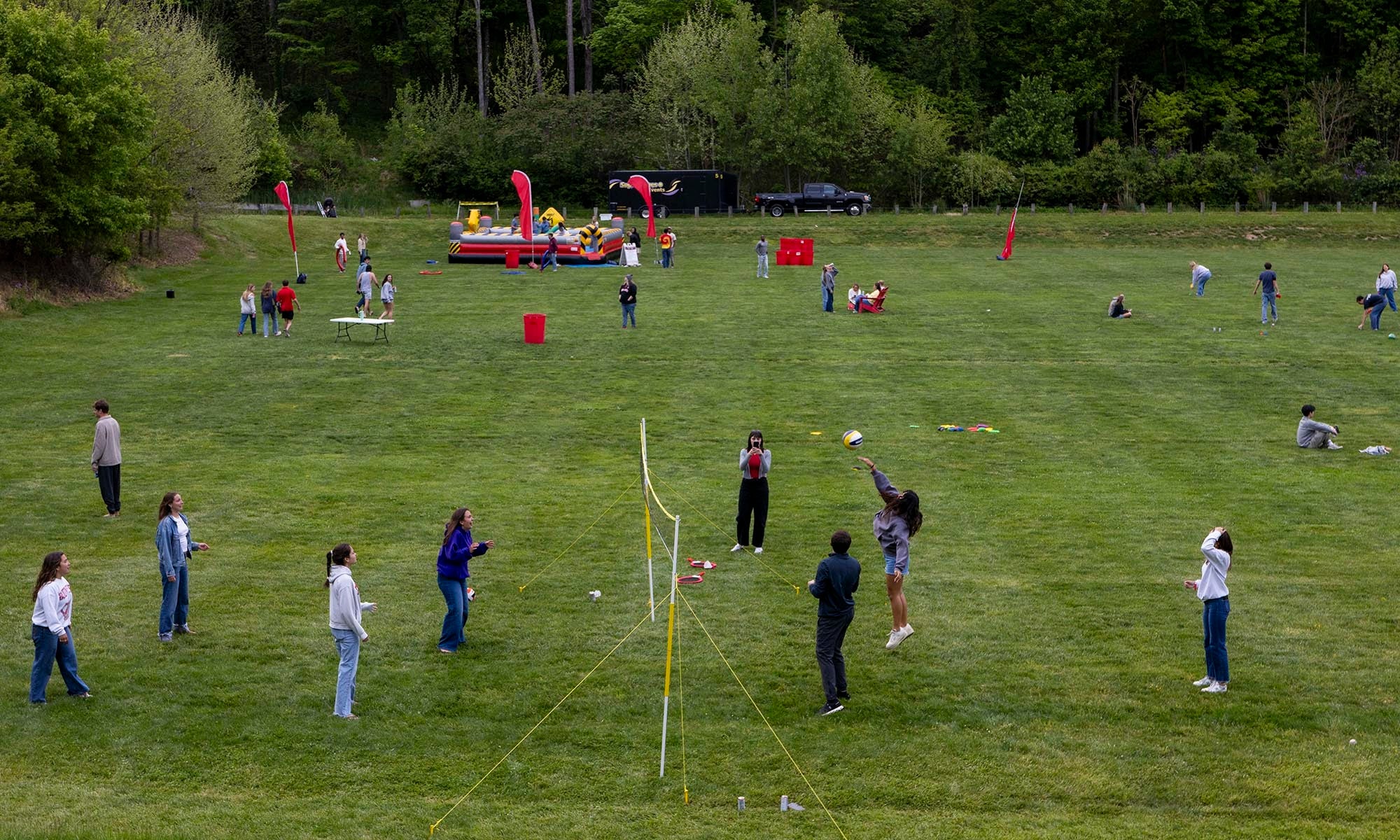 Students at IM Field