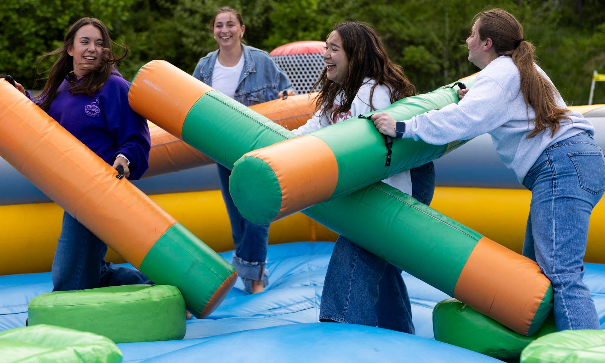 Seniors in a Joust Zone