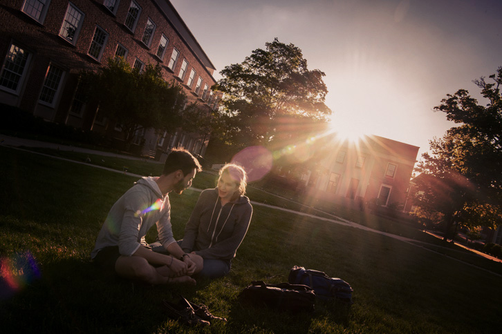 Students on lawn