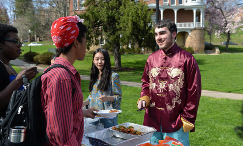 Students talking