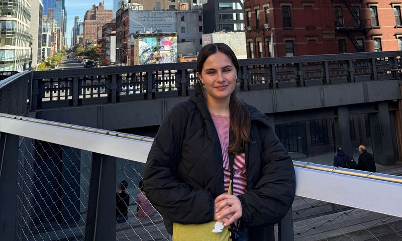 Grace Smothers '27, taken during the AHVC trip to NYC