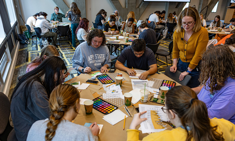 Attendees participating during a workshop