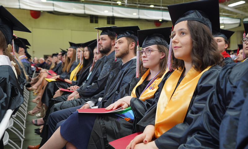 Students at commencement