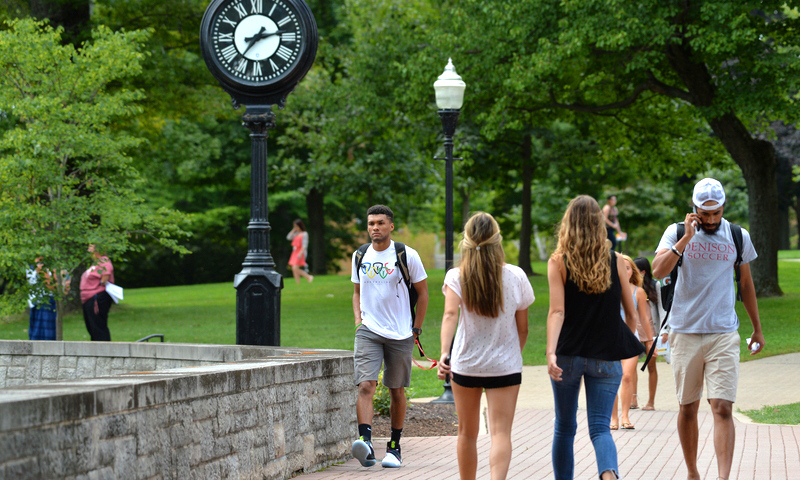 Students at chapel walk