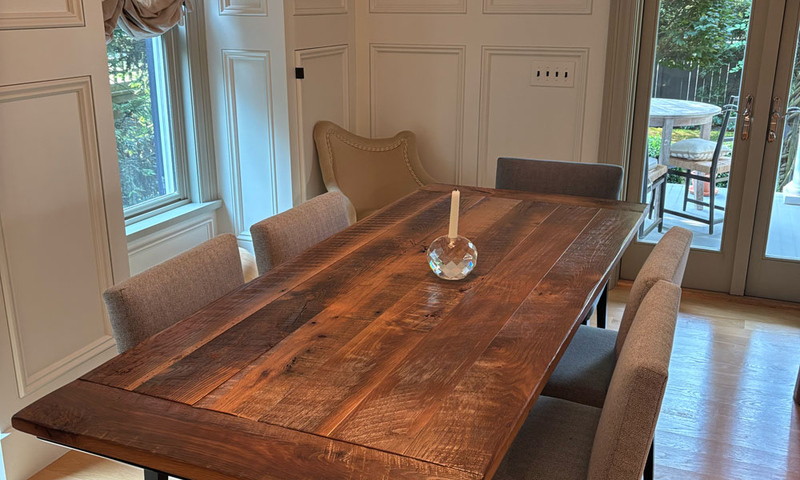 A dining table