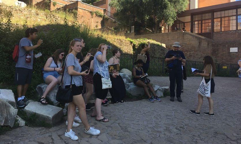 Denison students in Rome