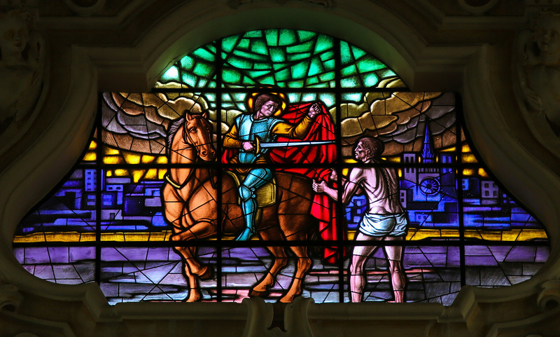 St. Martin of Tours giving his cloak to a beggar