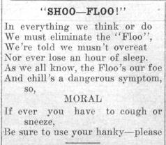 Newspaper clipping: "Shoo-Floo!"