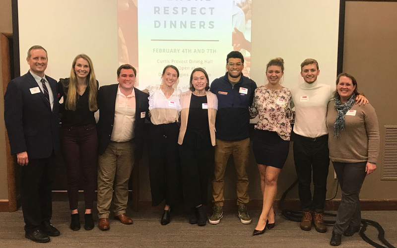 Sexual Respect dinner student leaders